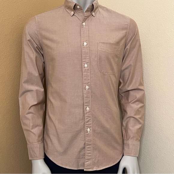 J. Crew Other - J. Crew Tan Long Sleeve Button Down Slim Fit Cotton Shirt With Pocket